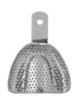 Impression tray, part edentulous, perforated TOP