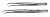 Tweezers with lock, curved 14,5cm