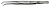 Tweezers with lock, curved 16cm