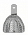 Impression tray, part edentulous, perforated BOTTOM