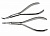 Forceps for broken instruments curved 15cm
